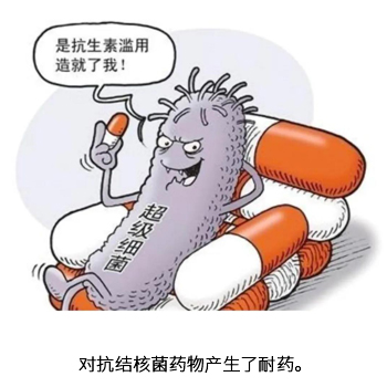 对抗结核菌药物产生了耐药。